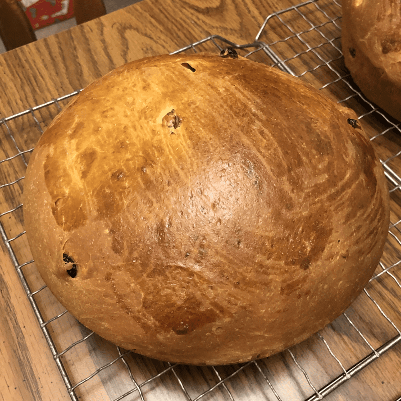 Homemade paska bread